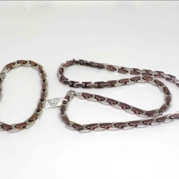 ***BRAND NEW*** SHAQUILLE O'NEAL TWO TONE NECKLACE AND BRACELET - Picture 6 of 6